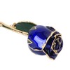 Golded Rose Flower Gift 24K Bright Deep Blue Base for