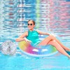 OdiuK Swimming Ring Adult Inflatable Sequins Swimming Ring with Handle,