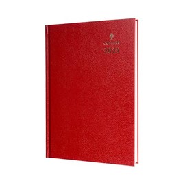 Collins Standard Desk 2025 Diary for Professionals - A5 Day to a Page Business Diary - Red - (52.15-25) - Premium Business Planner with Hardback Leathergrain Covers