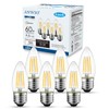 ANWIO B11 LED Filament Bulb E26 Candelabra Base 4.5W(60W Equivalent),