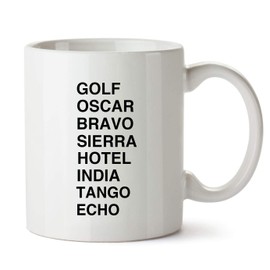 Leaving Gifts Ideas Joke - Funny Retirement Gift Mugs for Work Colleagues Friends Him Her Boss - NATO Phonetic Alphabet 56