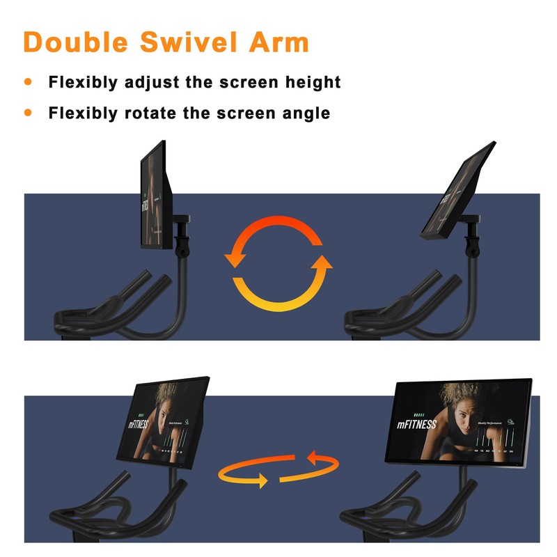 NICEDACK Screen Swivel Mount for Peloton Bike, Pivot for Peloton