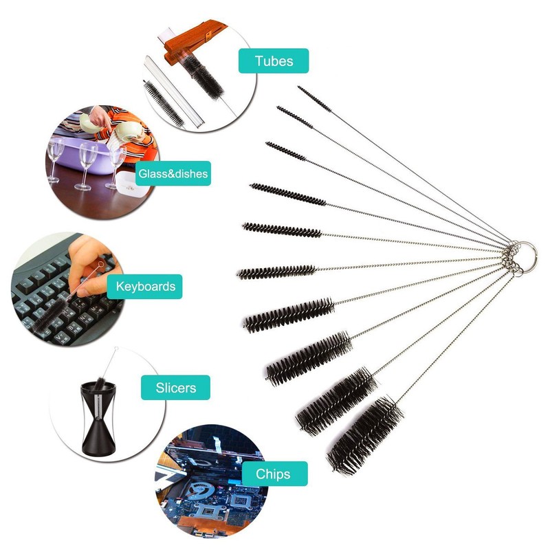 Tube Brush Kit Varying Diameters: 2, 3, 4, 6, 8,