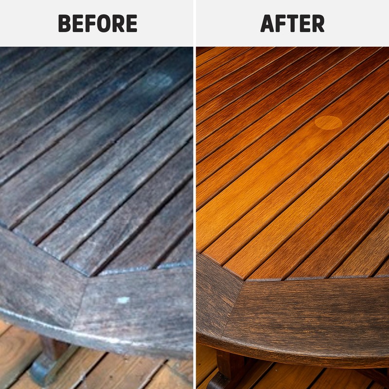 TeakGuard Finish, Premium Teak Cleaner and Brightener, Water-Based, Oil-Free Wood