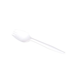 Karat U2210 5.3" PP Medium-Weight Disposable Spork, White (Pack of 1000)
