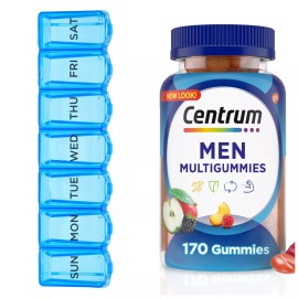 Centrum Multigummies Men's Gummy Vitamins, Multivitamin Supplement + Pill Planne