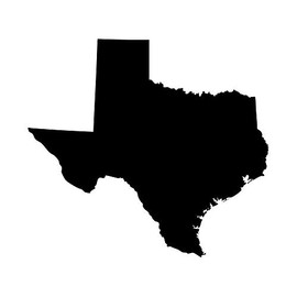 Texas Lone Star State Longhorn Pride Decal Sticker - Black 5" Vinyl Decal for Cars, Laptops