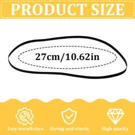 Pack of 2 Turntable Drive Belts, Replacement Belt 270 mm for Phonograph, Turntable Rubber Band, Recorder Belt, Turntable Belt