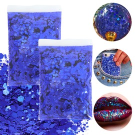 JAONLD Glitter Crafts, 100 g Glitter Confetti Glitter Powder Festival Glitter for Face, Nail Decoration, Paper, Cards, Manicure, Party, DIY Crafts (Blue)