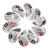 10 Pcs PU Leather Club Protective Iron Headcover, Deluxe Interior