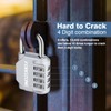 Combination Lock, FOBOZONE 4 Digit Outdoor Waterproof Resettable Code Padlock,for