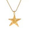 Gold Starfish Necklace for Women Swirl Summer Beach Ocean Pendant