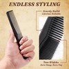SIMPOR 2PCS Double Sided Boar Bristle Hair Brush Set, 2-in-1