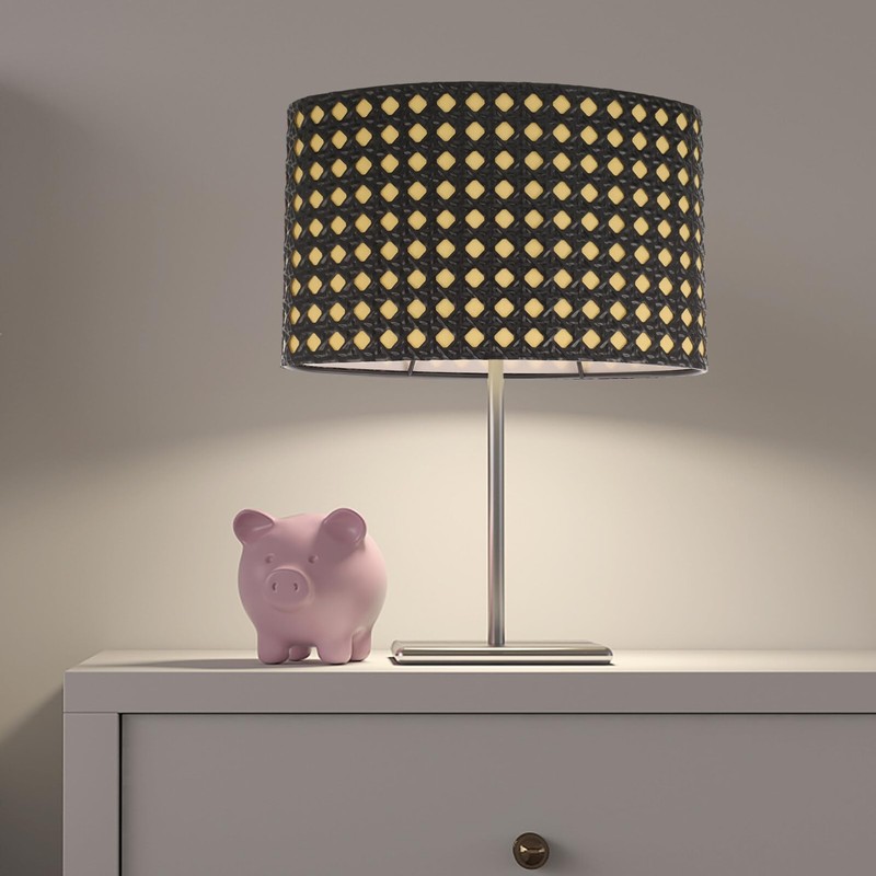 SEWACC Medium Lamp Shade Hollow Out Metal Lampshade Oval Shaped