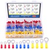 Glarks 360pcs 22-16/16-14/12-10 Gauge Mixed Quick Disconnect Electrical Insulated M4