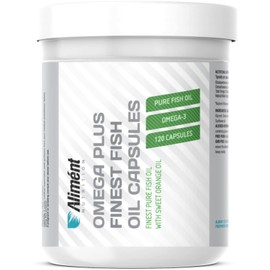 Aliment Omega 3 Fish Oil 2400mg High Strength EPA 630mg & DHA 420mg Per Serving Fish Oil Soft Gel Capsules Micro Distilled - 2 Months Supply Orange Flavour No Fish Odour or Taste