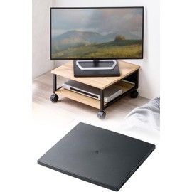 eSupply EEX-ROT12BK TV Rotary Stand, 360°, Manual, Load Capacity 110.2 lbs (50 kg), Medium Size, Width 13.8 inches (35 cm), Depth 12.6 inches (32 cm), ABS Resin, Monitor Display, Black