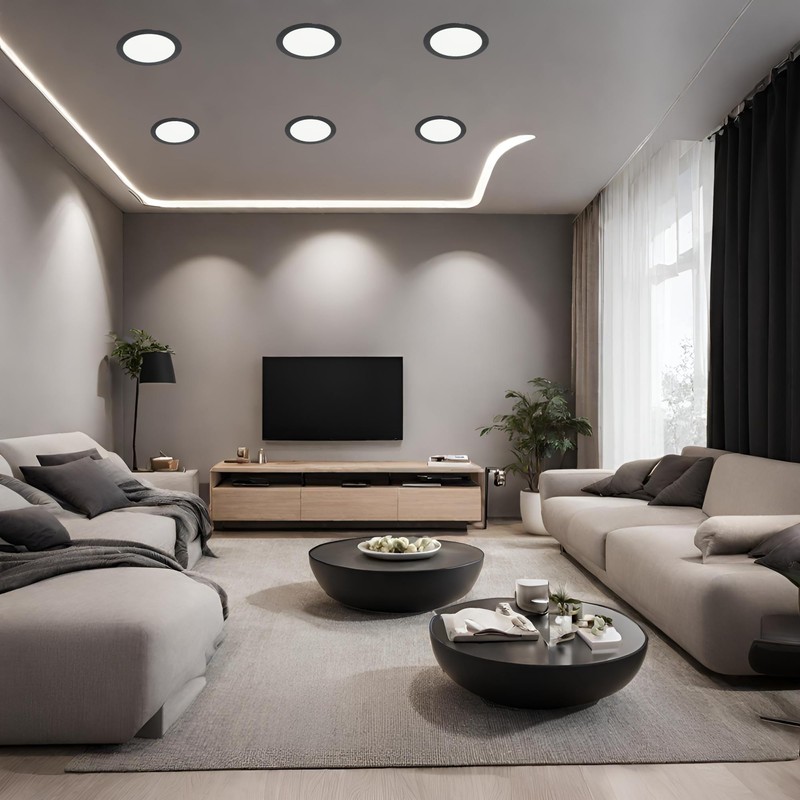 JANDEI - Pack of 2 LED Downlights 18 W Round