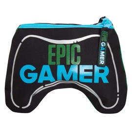 Epic Gamer 3D Gaming Controller Pencil Case Kids Large Double Sided Stationary Holder Gaming Accessory Handset Case Protector Gaming Gift