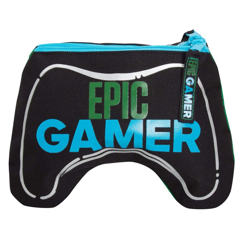 Epic Gamer 3D Gaming Controller Pencil Case Kids Large Double