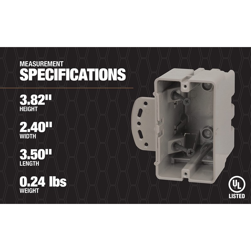 Southwire MSBMMT1G 1 Gang Multi Mount Device Box with Depth