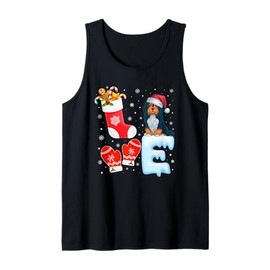 Santa Hat Christmas Stocking Holiday Havanese Dog Lovers Tank Top