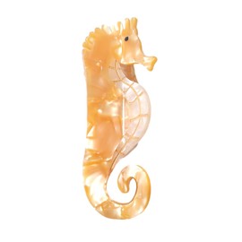 CLIP SUGAR Cute Orange Hippocampus Hair Clip,Acetate Hair Clip,Small Claw Clip for Women, 1 Count (Pack of 1)