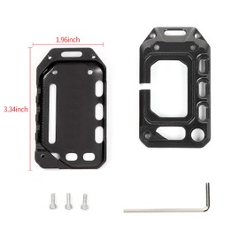 JeCar Key Fob Cover Key Case for 2018-2024 Jeep Wrangler JL JLU Gladiator JT Key Holder Shell (Black)