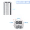 100pcs 1/16"(1.5mm) Aluminum Crimping Loop Sleeve, Cable Crimp Ferrules, Wire