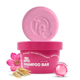 Tree Bottle Shampoo Bar for Girls - Pink Magic - Hydrolyzed Oat Protein - All Hair Types - Tear-free & gentle on sensitive eyes - Solid Shampoo Bar - 4.5 oz (Pack of 1)