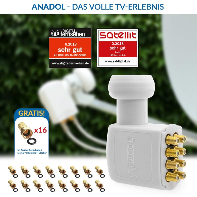 Anadol Gold Line LNB 0.1 dB Including Gold-Plated F-Connector
