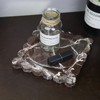 Kesoniku Square Marble Decorative Tray with Scalloped Edge, Luxury Natural