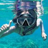 OMORC: Snorkel Set, Dry Snorkeling Panoramic Wide View Mask W/
