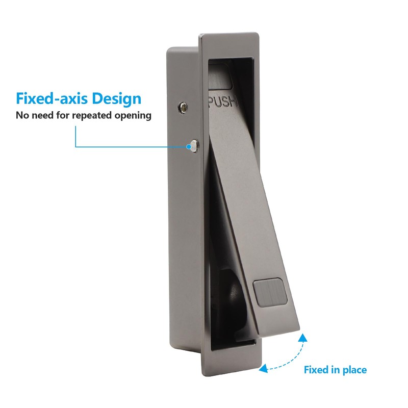 Dontay Pocket Door Pull Handle, Press Finger Edge Pull, Push