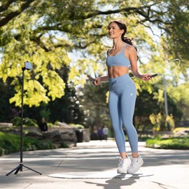 Crossrope AMP 2.0 Smart Jump Rope Handles - Bluetooth Connected - Compatible with Crossrope Jump Ropes - Fitness Training - Membership Required