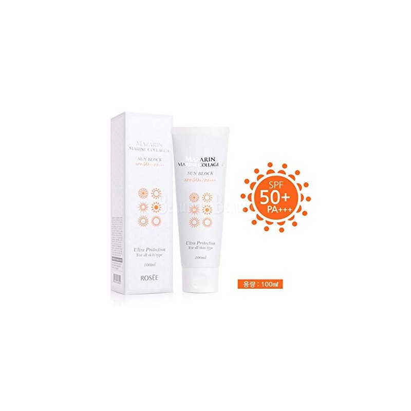 Rosee Mazarin SPF50+ PA+++ - Bloque solar para colágeno marino