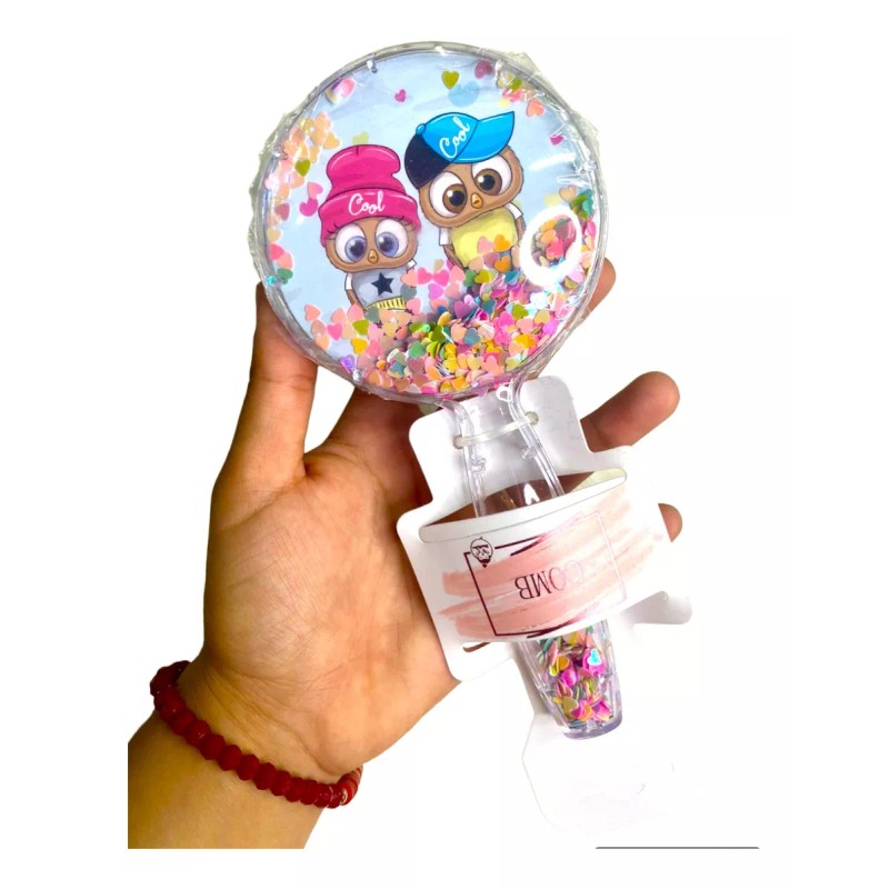 COMB Cepillo Para Niñas Con Dibujos Increíbles Y Brillos Movible