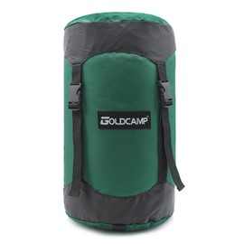 GOLDCAMP Compression Sack, 40% More Storage! 18L/30L/43L/49L/65L Compression Stuff Sack, Waterproof & Ultralight Sleeping Bag Stuff Sack - Space Saving Gear for Camping, Hiking (Green, L)