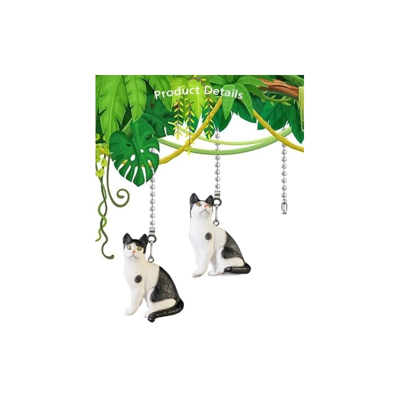 OMYZERO 12" Easy-Install Ceiling Fan Pull Chain Set with Decorative