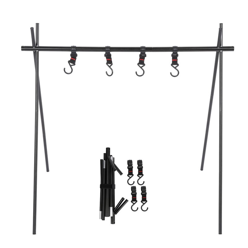 Short Outdoor Triangle Storage Tripod Travel Camping Drying Rack Cookware