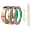 Thrseely 3 Pack Copper Foil Tape, 3 Size Double-Sided Conductive