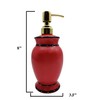 ACK Tuscany Red Ruffle Hand Painted Ceramic Soap Dispenser, Lotion