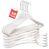 10 Pack Plastic Hangers, Heavy Duty Extra Wide Shoulders White