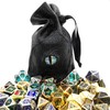 HAOMEJA DND Stuff Role Playing Dice Bag Drawstring Leather DND