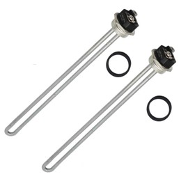 DROMIX Water Heater Element, 4500W 240V, 2PCs Pack, Screw-in Type, High Watt Density, Chrome Coated Copper, fits most models of Dual Element Eletrical Water Heaters, 2PC4500W_EWH