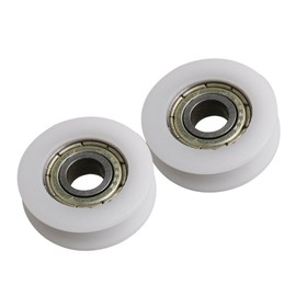 CNBTR 4.2mm Width 1.8mm Depth U-Groove Plastic Wheel Pulley with Steel Bearing for Max-Load 69kg Pack of 4