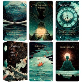 Jrskvaro Seeds of Stardust Oracle Deck, Cosmic Oracle Cards for Intuition, 80 Tarot Cards for Divine Guidance and Higher Self Messages