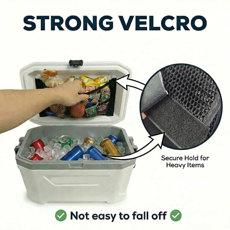 Dry Storage Cooler Lid Net Organizer Fits YETI, Igloo &