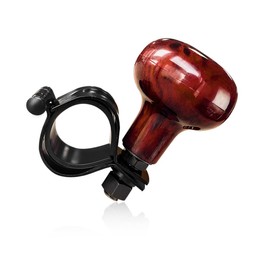 BWBWND Woodgrain Steering Wheel Spinner Knob, Smooth Turning Assist Grip Ball Driving Power Handle Spinner, Universal Steering Wheel Knob for Car Semi Truck Tractor Boat