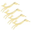 4Pcs Chopstick Rest Smoother Surfaces Reusable Cute Animal Design Gold